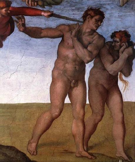 Michelangelo Buonarroti Expulsion from Garden of Eden